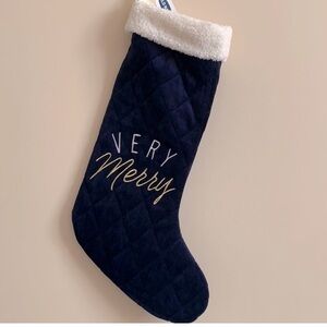 Old Navy Velvet Navy blue Christmas Stocking